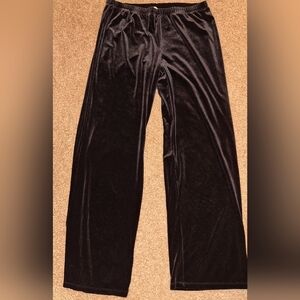 Nexxen Black Velvet Elastic Waist Pants Large
